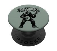 Grassquatch! Sasquatch Bluegrass Banjo Bigfoot Retro PopSockets PopGrip Adesivo