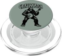 Grassquatch! Sasquatch Bluegrass Banjo Bigfoot Retro PopSockets PopGrip per MagSafe