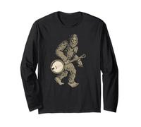 Grassquatch! Vintage Bigfoot & Bluegrass Banjo Music Maglia a Manica