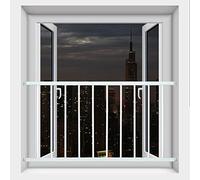 Grate per Finestre di Sicurezza, Barre e Parapetto per Finestre per Bambini e Animali Domestici, Cancelli di Sicurezza per Bambini