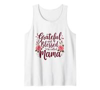 Grateful and Blessed to Be Called Mama Festa della mamma floreale Canotta