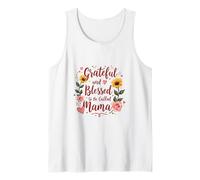 Grateful and Blessed to Be Called Mama Festa della mamma floreale Canotta
