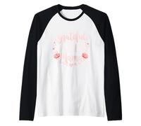 Grateful and Blessed to Be Called Mama Festa della mamma floreale Maglia con Maniche Raglan