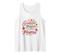 Grateful and Blessed to Be Callled Mama Festa della mamma Fiori Canotta