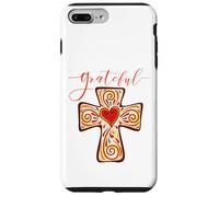 Grateful Christian Cross Autunno Autunno Ringraziamento Divertimento Fam Custodia per iPhone 7 Plus/8 Plus