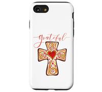 Grateful Christian Cross Autunno Autunno Ringraziamento Divertimento Fam Custodia per iPhone SE (2020) / 7/8