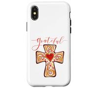 Grateful Christian Cross Autunno Autunno Ringraziamento Divertimento Fam Custodia per iPhone X/XS