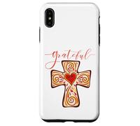 Grateful Christian Cross Autunno Autunno Ringraziamento Divertimento Fam Custodia per iPhone XS Max