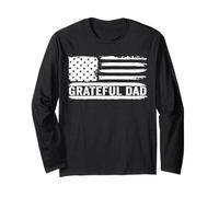 Grateful Dad Patriotic USA Festa del papà Grateful Dad Maglia a Manica