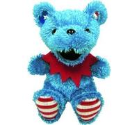 Grateful Dead Bean Bear 7" American Beauty Series 16 Rose Flower Liquid Blue