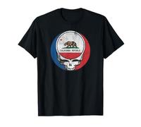 Grateful Dead California State Flag Stealie Vintage Band Maglietta