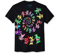 Grateful Dead - Maglietta da Uomo, Motivo: Orsetti a Spirale, Colore: Nero - Nero - L
