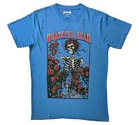 Grateful Dead - Rock Off officially licensed products Grateful Dead Unisex T-Shirt: Bertha & Logo (Blu) Size M