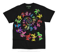 Grateful Dead Spirale Bears Blacklight Fosforescente Musica Rock T Shirt 31561