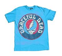 Grateful Dead Steal Your Face Skull Logo - Maglietta da adulto, colore: Blu turchese S