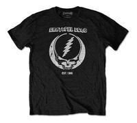 Grateful Dead T Shirt EST 1965 Band Logo Nuovo Ufficiale Uomo Eco Tee Nero Size L