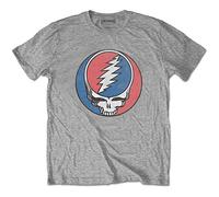 Grateful Dead - T-Shirt # S Unisex Grey # Steal Your Face Classic