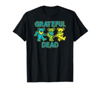 Grateful Dead Three Dancing Bears Neon Letters Vintage Band Maglietta