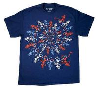 Grateful Dead USA Spirale Scheletro Psichedelico Musica Rock Fascia T Shirt
