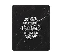 Grateful Thankful Blessed Tappetino Scrivania Lavabile Tappetino per Mouse Bordi Cuciti Mousepad per Casa Ufficio Accessori Scrivania 25X30Cm