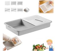 Grater & Drainer Cutting Board 6 in 1 con containers Lids and Graters, Removable Chopping Board for Kitchen, For Kitchen Slicing Shredding Grinding