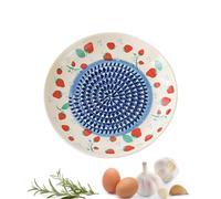 Grater Plate | Manual Ceramic Fruit Pattern Bowl | Vegetable Grater Bowl | for Ginger Cheese Tomato Strawberry Fruit Vegetable