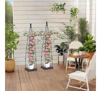 Graticcio Da Giardino, Sostegno in Metallo per Piante da Interno, Struttura Pesante Antiruggine Per Piante Rampicanti Su Patio Balcone Giardino In Vaso Serra Con Installazione Semplice