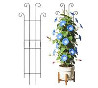 Graticcio per Piante | Supporto in Metallo per la Crescita Verticale delle Piante | Supporti per Rampicanti,Adatto A Vasi Da Giardino Esterno Per Pomodori Fiori Vite Clematide