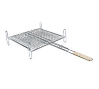 Graticola 35x40 cm in acciaio e legno, BestBQ