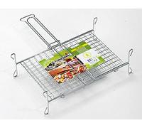 Graticola a Rete Doppia griglia Barbecue Senza Piedi 22x27cm Ompagrill