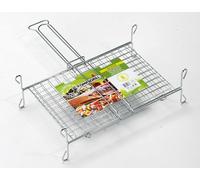 Graticola a Rete Doppia griglia Barbecue Senza Piedi 30x40cm Ompagrill