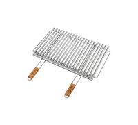 GRATICOLA BIOLOGICA INOX CON MANICI IN BAMBOO - 67x40CM