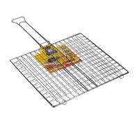 FD CASA Griglia Barbecue Acciaio cromato cm 27x37 Senza piedi Doppio manico 219