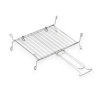 Graticola doppia a barre verticali per barbecue in acciaio