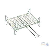GRATICOLA DOPPIA A RETE IN ACCIAIO CROMATO CON PIEDINI cm 27x37