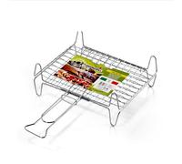 OMPAGRILL - GRATICOLA A RETE CON PIEDINI PER BARBECUE 37 X 27CM. O69004