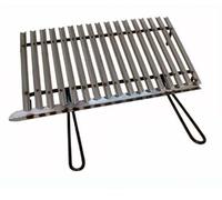 GRATICOLA GRIGLIA IN ACCIAIO CON COLA GRASSI 72X33 CM