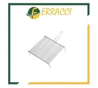 GRATICOLA GRIGLIA IN TONDINO INOX CROMATO PER BARBECUE E CAMINO 30x35 CON PIEDI