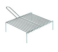 GRATICOLA PER CAMINO 'PESANTE' cm 30 x 35 Con tondino in ferro cromato.