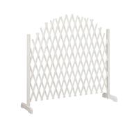 Relaxdays Graticolato in Legno, Allungabile Fino a 200 Metri, per Piante Rampicanti, per Giardini, Balconi, Bianco