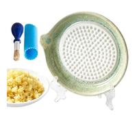 Grating Plate - 4 Piece Ceramic Ginger & Garlic Grater With Brush