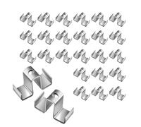 Grating Saddle Clip - 2.56x1.14 Inches Clips, 25-Piece Metal Fastener, 6.5x2.9cm Saddle Clamp | Weather Proof Fastener For Installation Treads Bridge Decking Drainage Systems Stair Walkways