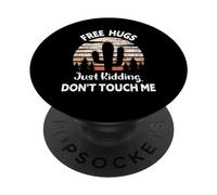 Gratis Abbracci solo scherzando Non toccarmi Cactus Divertente PopSockets PopGrip Adesivo
