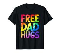 Gratis Papà Abbraccia Lgbt Orgoglio Lgbtq Lesbiche Gay Arcobaleno Maglietta