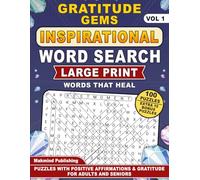 Gratitude Gems: Words That Heal: Large Print Word Search Puzzle Book for Adults & Seniors