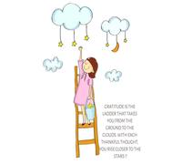 Gratitude Journal - thankfulness adds wings to your soul, reaching new heights