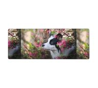 GRatka Animale Border Collie Cane carino Animale domestico,Tappetino per mouse grande, da scrivania, per tastiera e computer, con base in gomma antiscivolo, 30 x 80 cm