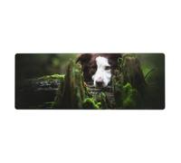 GRatka Border Collie Stone Sweet Brown Cani Animali domestici,Tappetino per mouse grande, da scrivania, per tastiera e computer, con base in gomma antiscivolo, 30 x 80 cm
