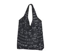 GRatka Borse per la spesa, Borse per la spesa riutilizzabili Borse di stoffa pieghevoli Borsa per il trasporto grande Lavabile Matematica Senza cuciture con Formule di forme geometriche