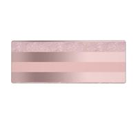 GRatka Elegante striscia rosa cipria glitterata oro rosa,Tappetino per mouse grande, da scrivania, per tastiera e computer, con base in gomma antiscivolo, 30 x 80 cm